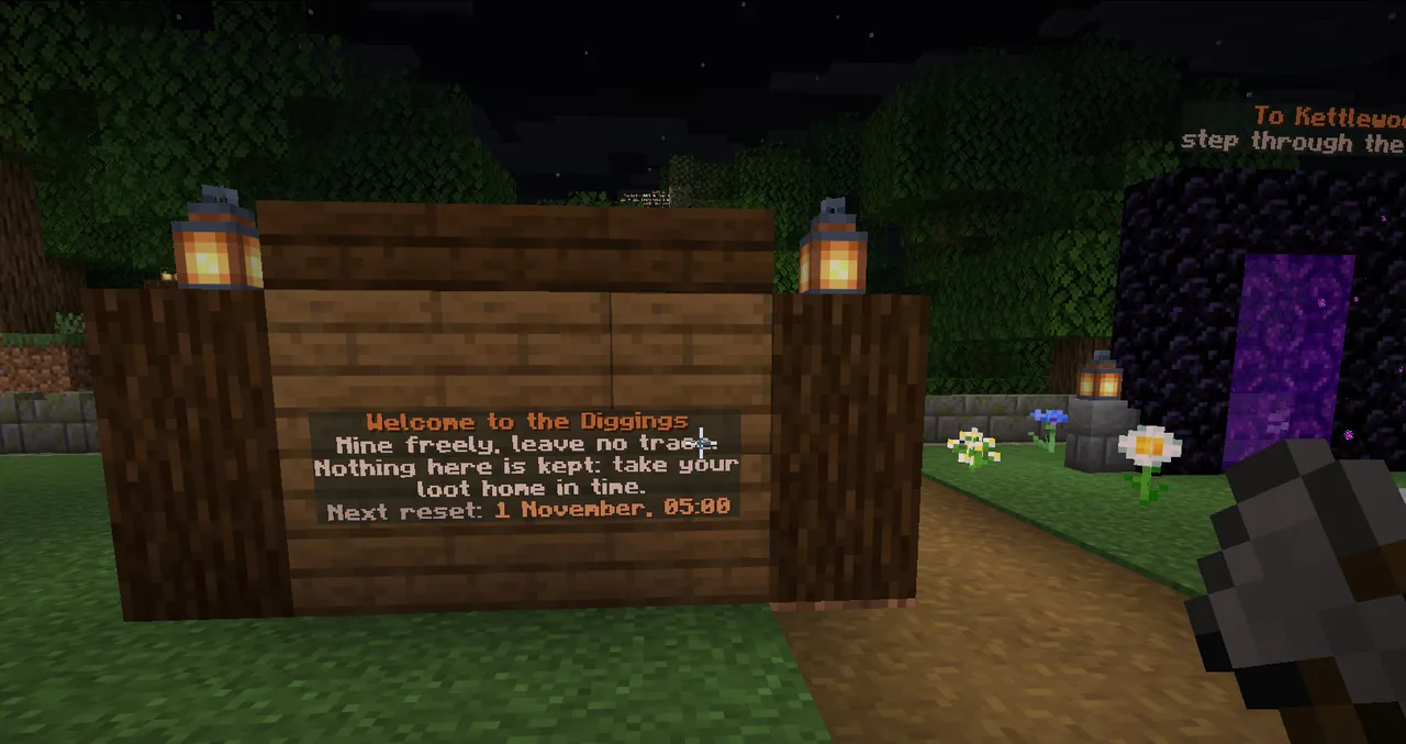 The board at the outpost; the next reset is always on it.