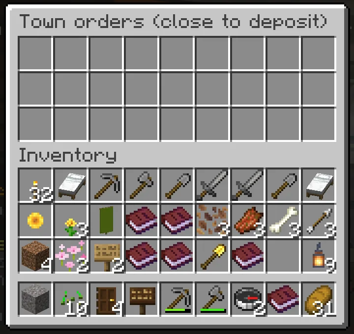 The clerk's chest: put the goods in, close it to deposit.